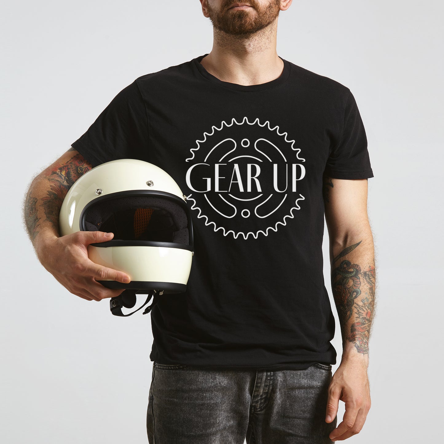 Gear Up- Unisex Round Neck Half Sleeves Classic T-shirt