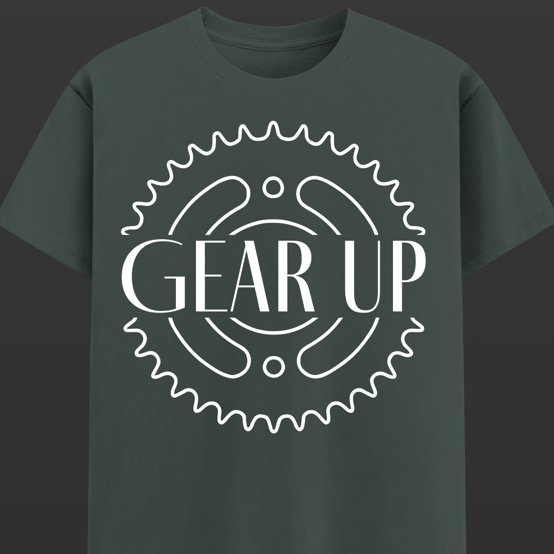 Gear Up- Unisex Round Neck Half Sleeves Classic T-shirt