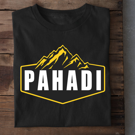 Pahadi- Unisex Round Neck Half Sleeves Round Neck T-shirt