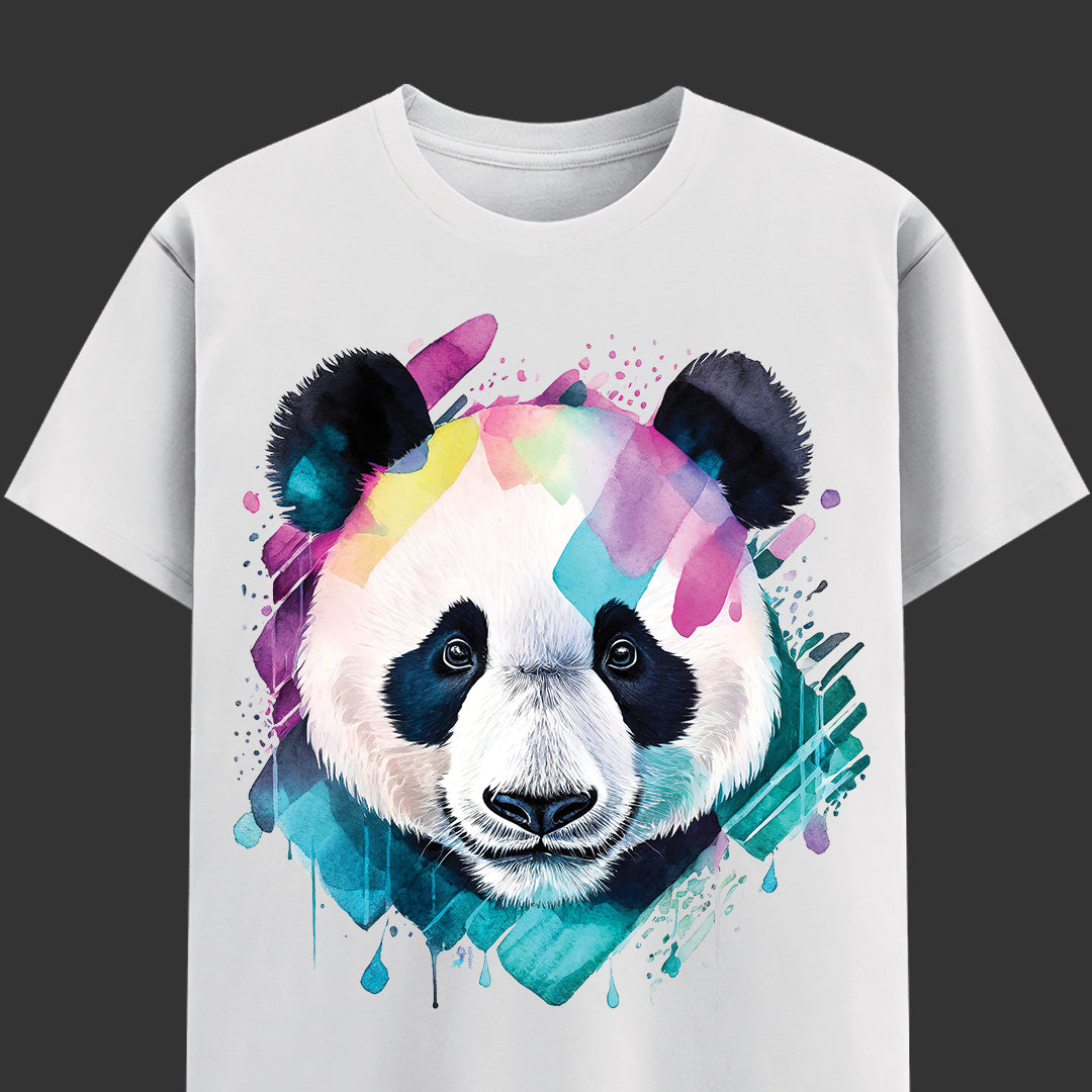 Panda Head- Unisex Round Neck Half Sleeves Classic T-shirt