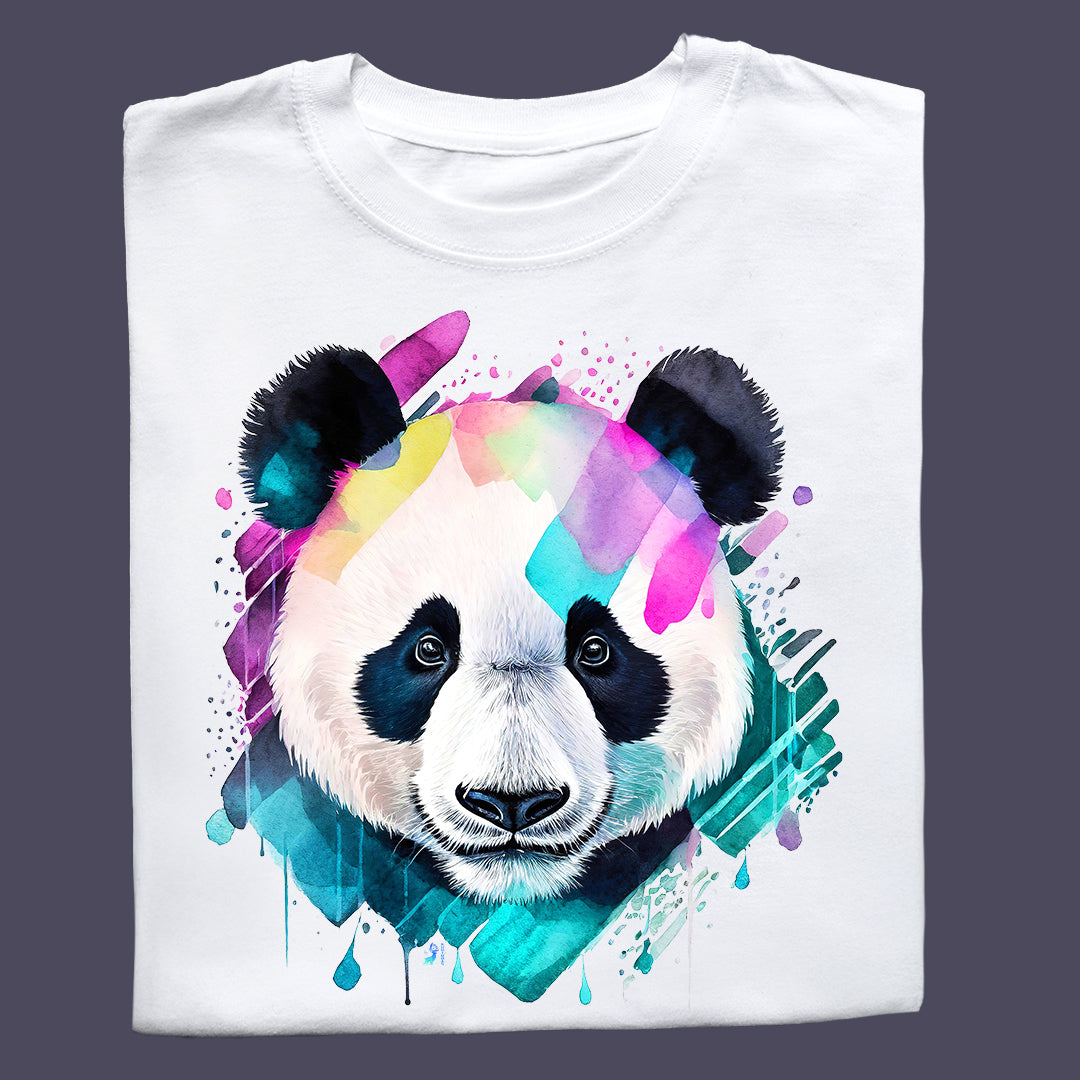 Panda Head- Unisex Round Neck Half Sleeves Classic T-shirt