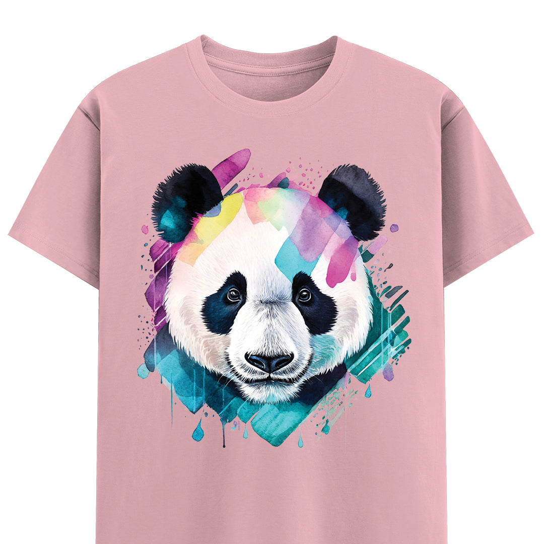 Panda Head- Unisex Round Neck Half Sleeves Classic T-shirt