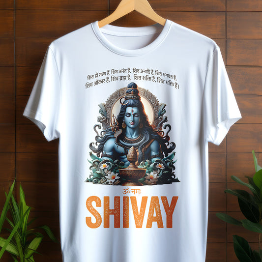 Om Namah Shivay- Unisex Round Neck Half Sleeves Classic T-shirt