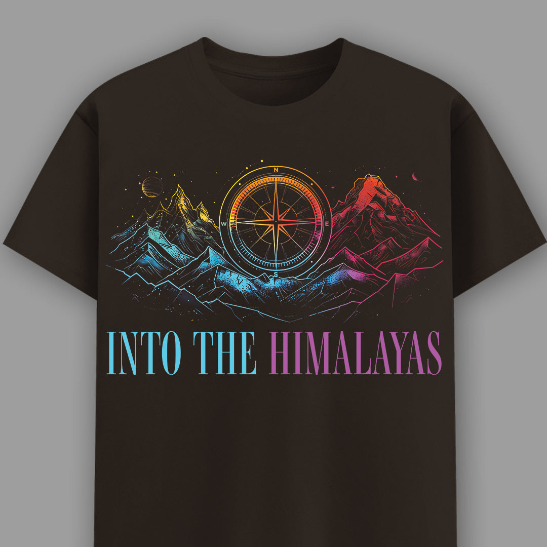 Into The Himalayas- Unisex Round Neck Half Sleeves T-shirt