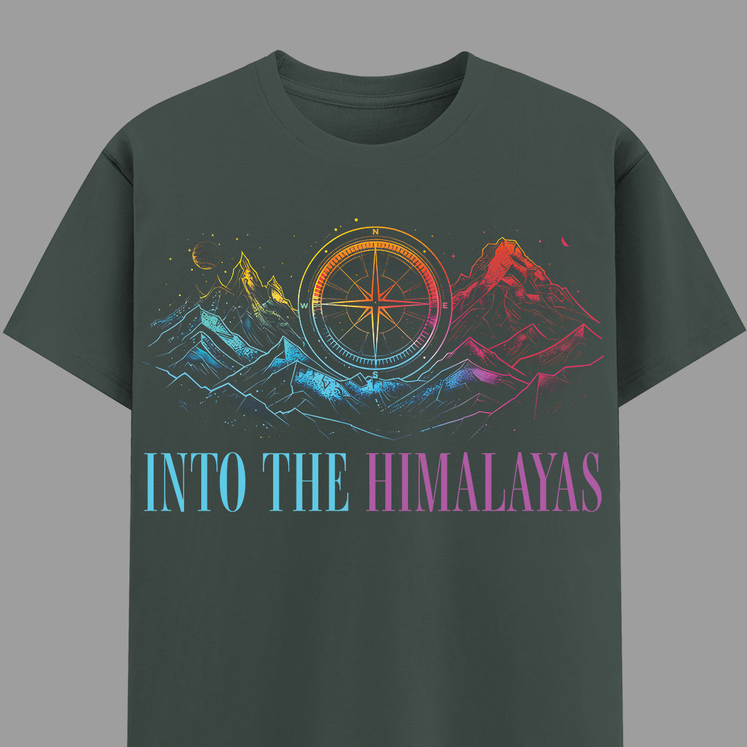 Into The Himalayas- Unisex Round Neck Half Sleeves T-shirt