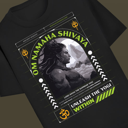 Om Namaha Shivaya- Unisex Round Neck Half Sleeves Classic T-shirt